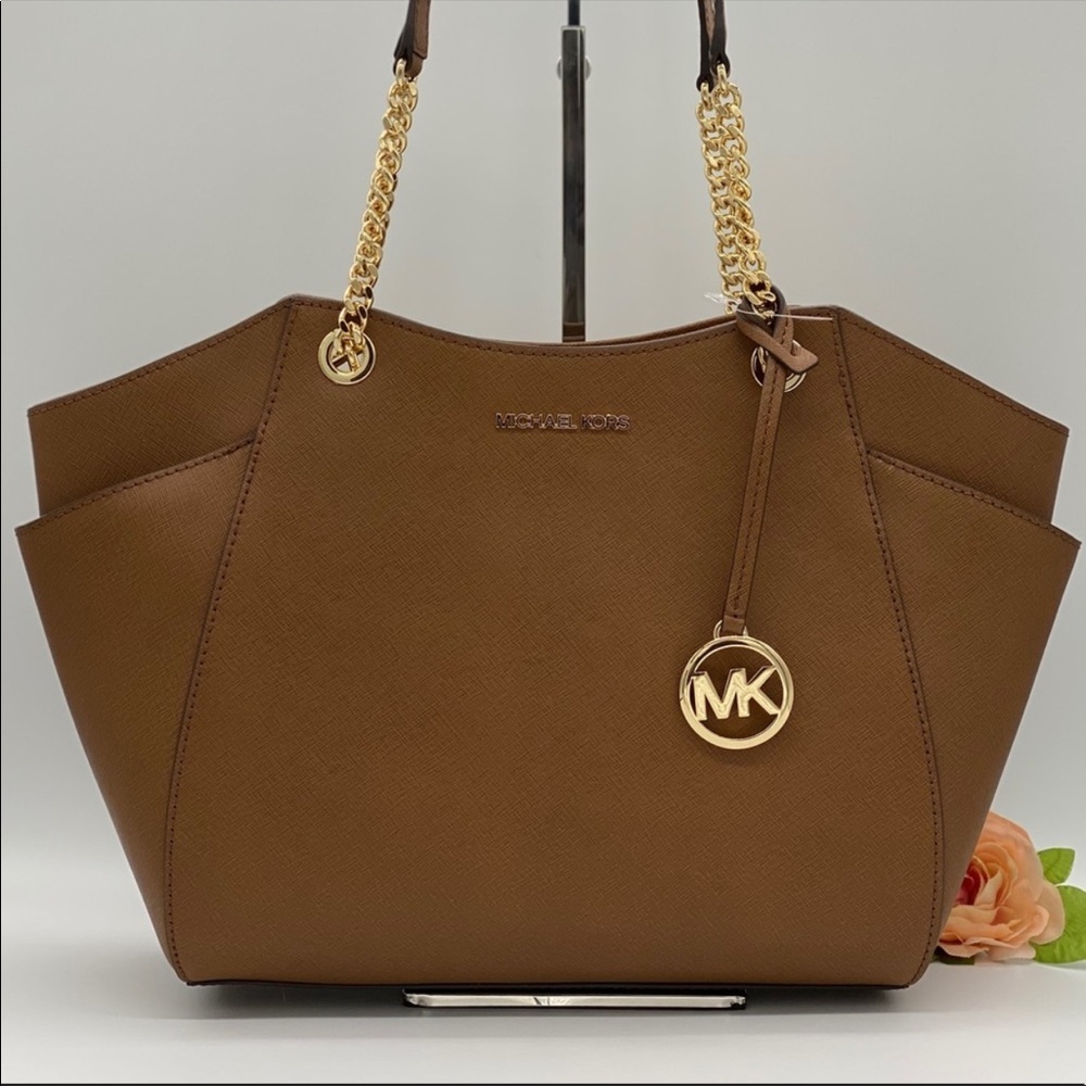 MICHAEL KORS LG CHAIN SHOULDER TOTE LUGGAGE - Picture 4 of 16